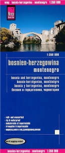Bosna a Hercegovina, Černá Hora - odolná mapa