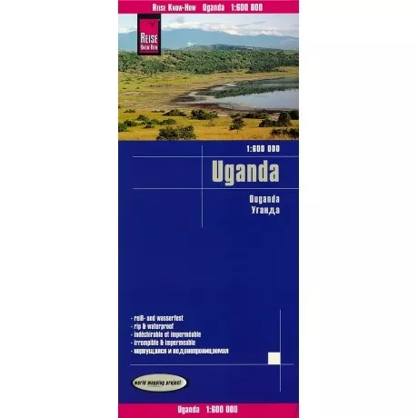 Uganda - odolná mapa