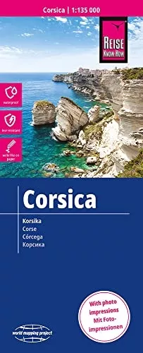 Korzika - odolná mapa